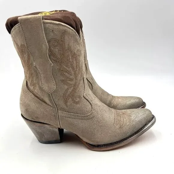 Corral Women's Embroidered Western Pointed Toe Fashion Booties Tan Size US 7 - Picture 5 of 11